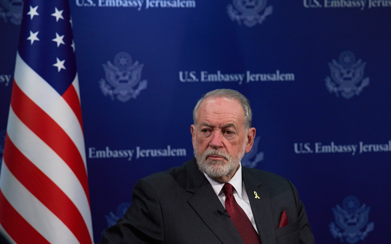 US ambassador causes uproar by claiming Israel has a right to much of the Middle East