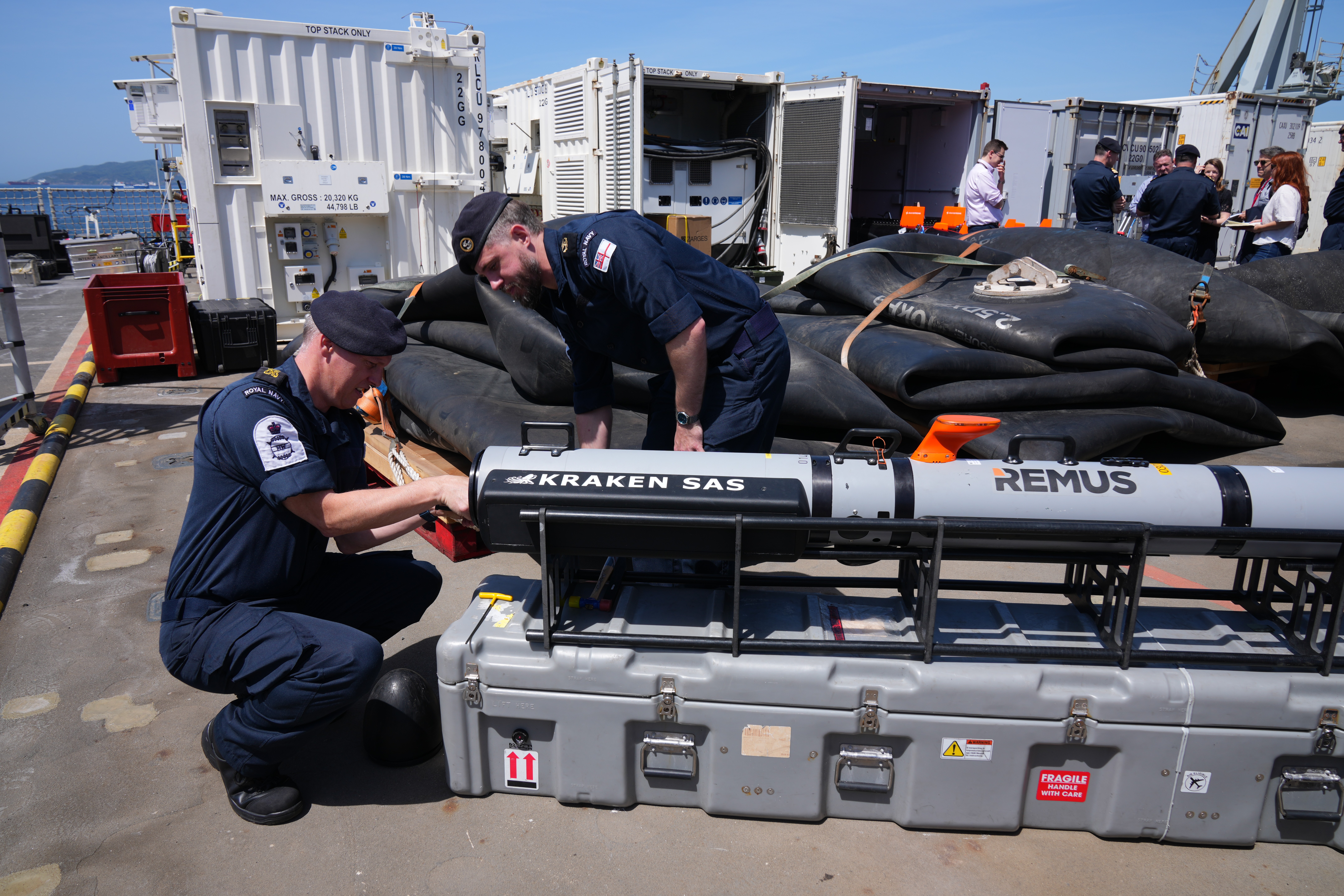 Britain's navy prepares to clear mines in the Strait of Hormuz while waiting for a peace deal