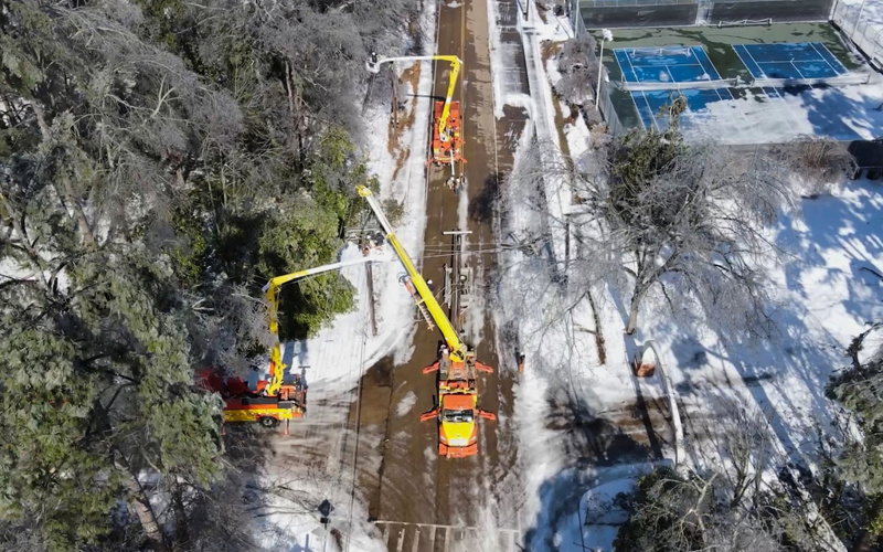 Crews race to restore power, open roads as the US South braces for another freeze