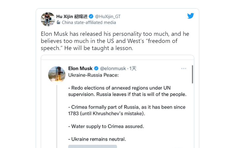 CCP's promise of 'lesson' for Musk a lesson for all