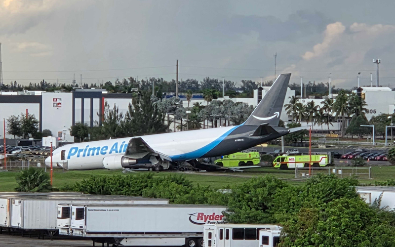 At least 5 dead after Amazon cargo plane barreled off runway at Miami airport