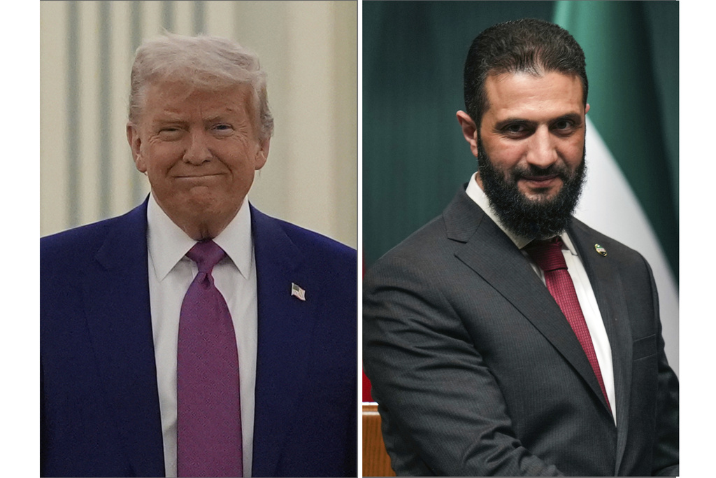 Trump meets with Syria's insurgent-turned-leader in Saudi Arabia