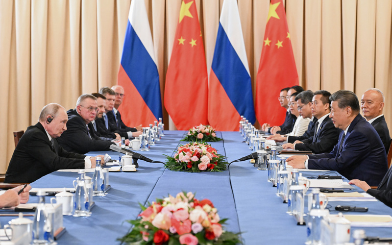 Leaders of China, Russia and India meet to counter US influence