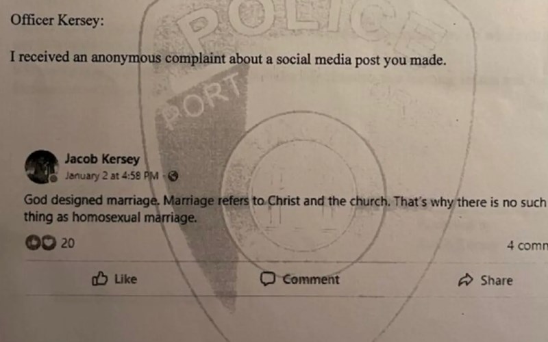 Christian police officer, bullied by 'protected' class, took off the cuffs
