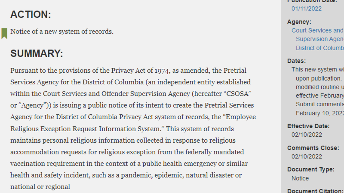Yes, it's true: Federal government plans to track religious holdouts - Vimarsana News