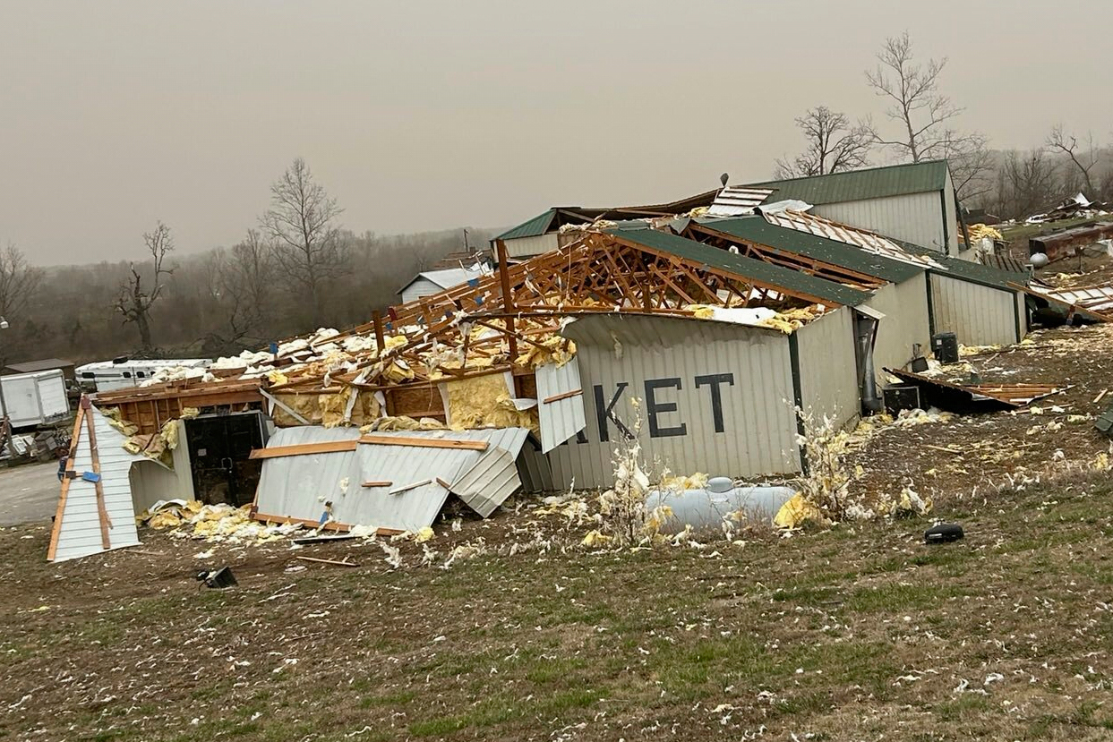 Monster storm across the US sparks scores of tornadoes and fire, killing at least 17