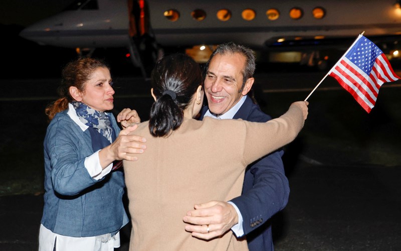 Americans released by Iran arrive home