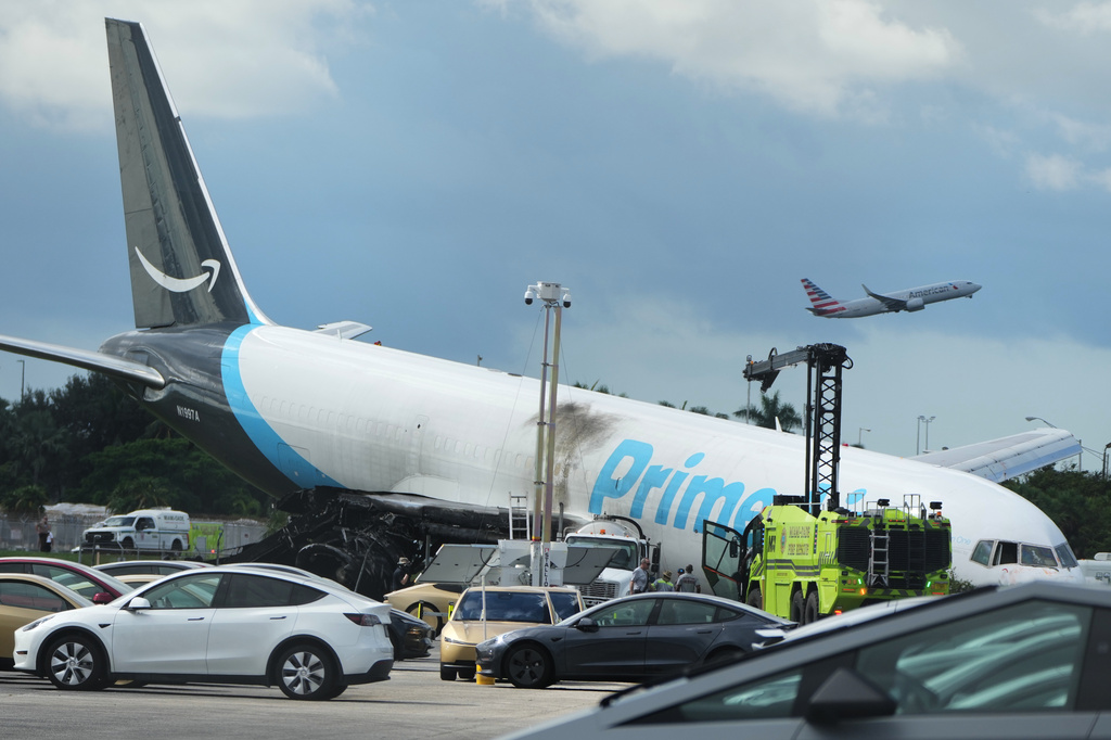 Federal investigators probe Amazon cargo jet's fiery Miami runway crash that killed 5