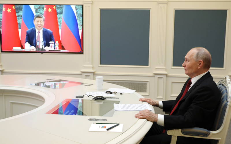 China's Xi and Russia's Putin reinforce ties in video call