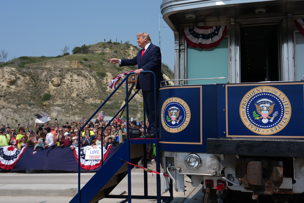 Trump visits newly built Theodore Roosevelt Presidential Library in North Dakota's Badlands