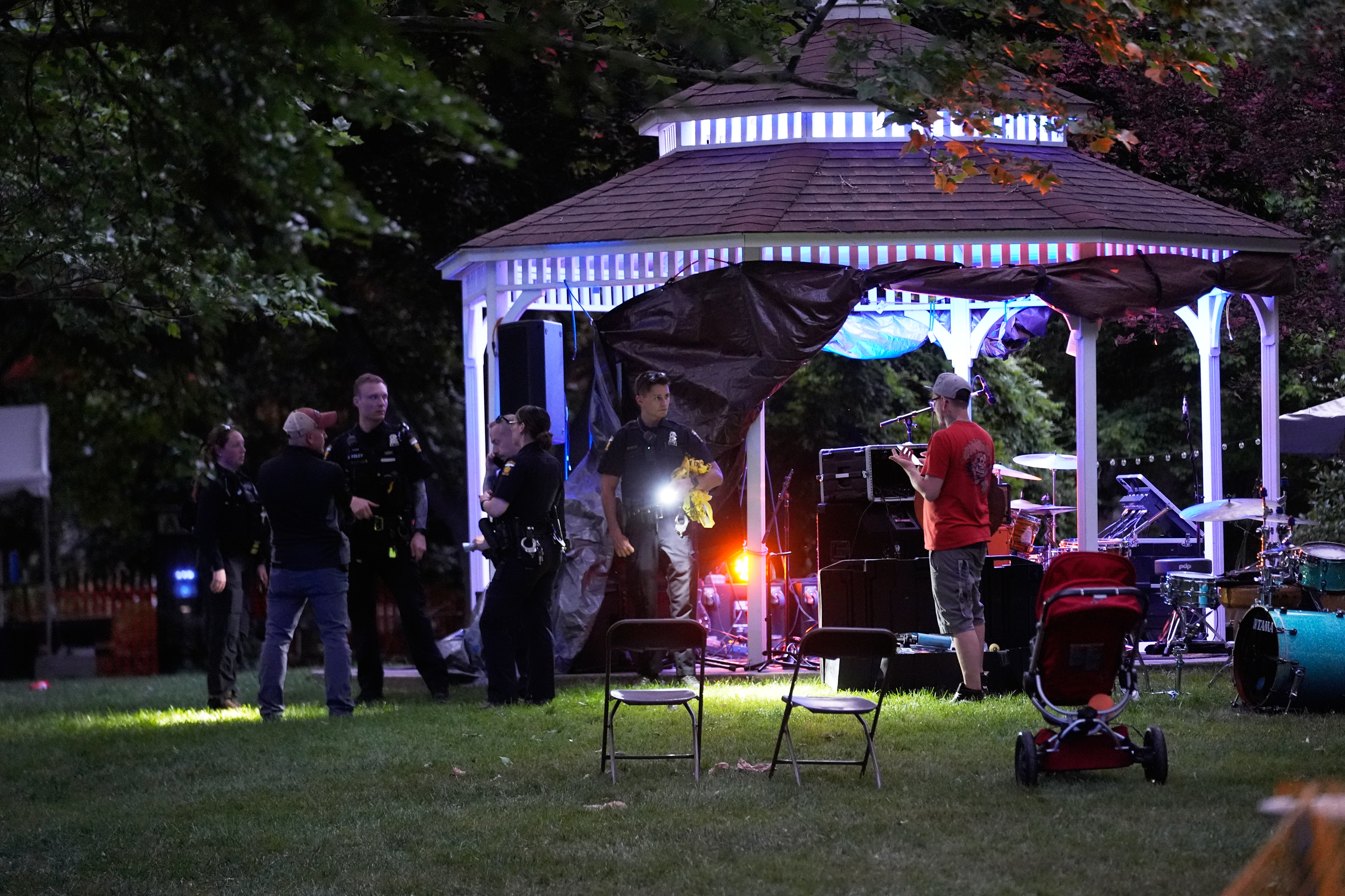 At least 12 people shot at an Ohio festival and a search for suspects is still ongoing, police say