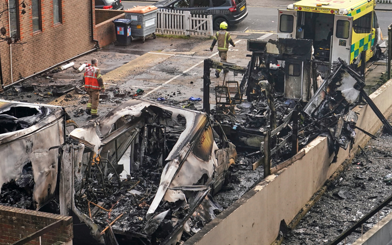 UK police arrest 2 men over arson attack on Jewish charity