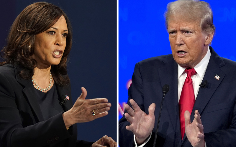 One goal, two very different approaches for Trump, Harris