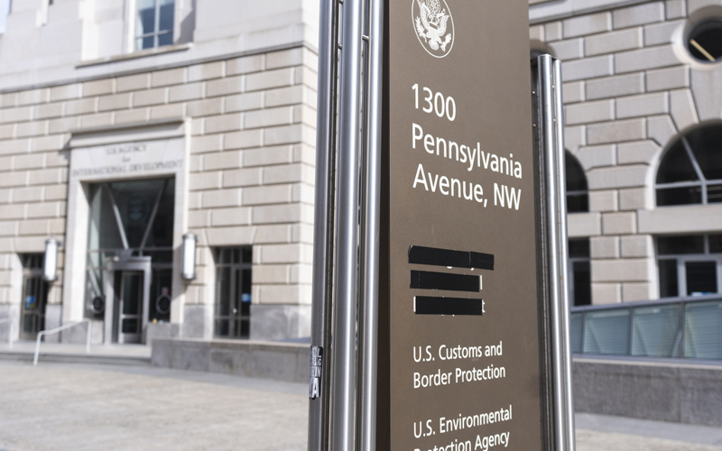 USAID workers start clearing out their workspaces