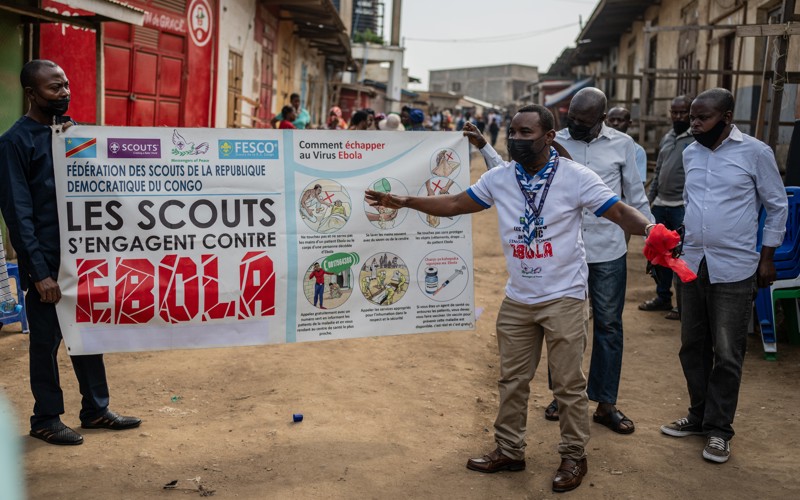 A second Ebola treatment center is set ablaze in eastern Congo, with 18 suspected cases fleeing