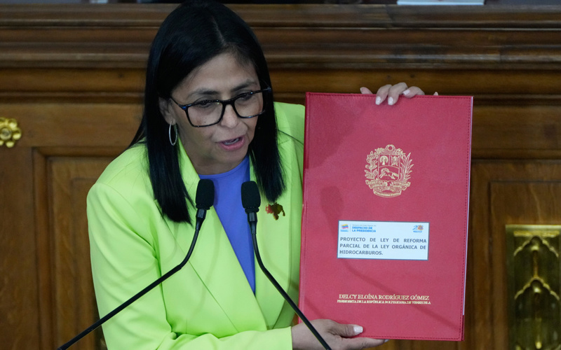 Venezuela’s new leader calls for warmer ties with US and foreign investment in its oil industry