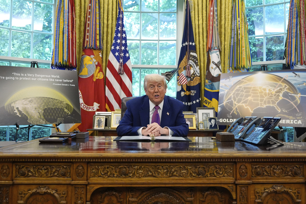 Trump announces he's selected final 'Golden Dome' space missile defense system