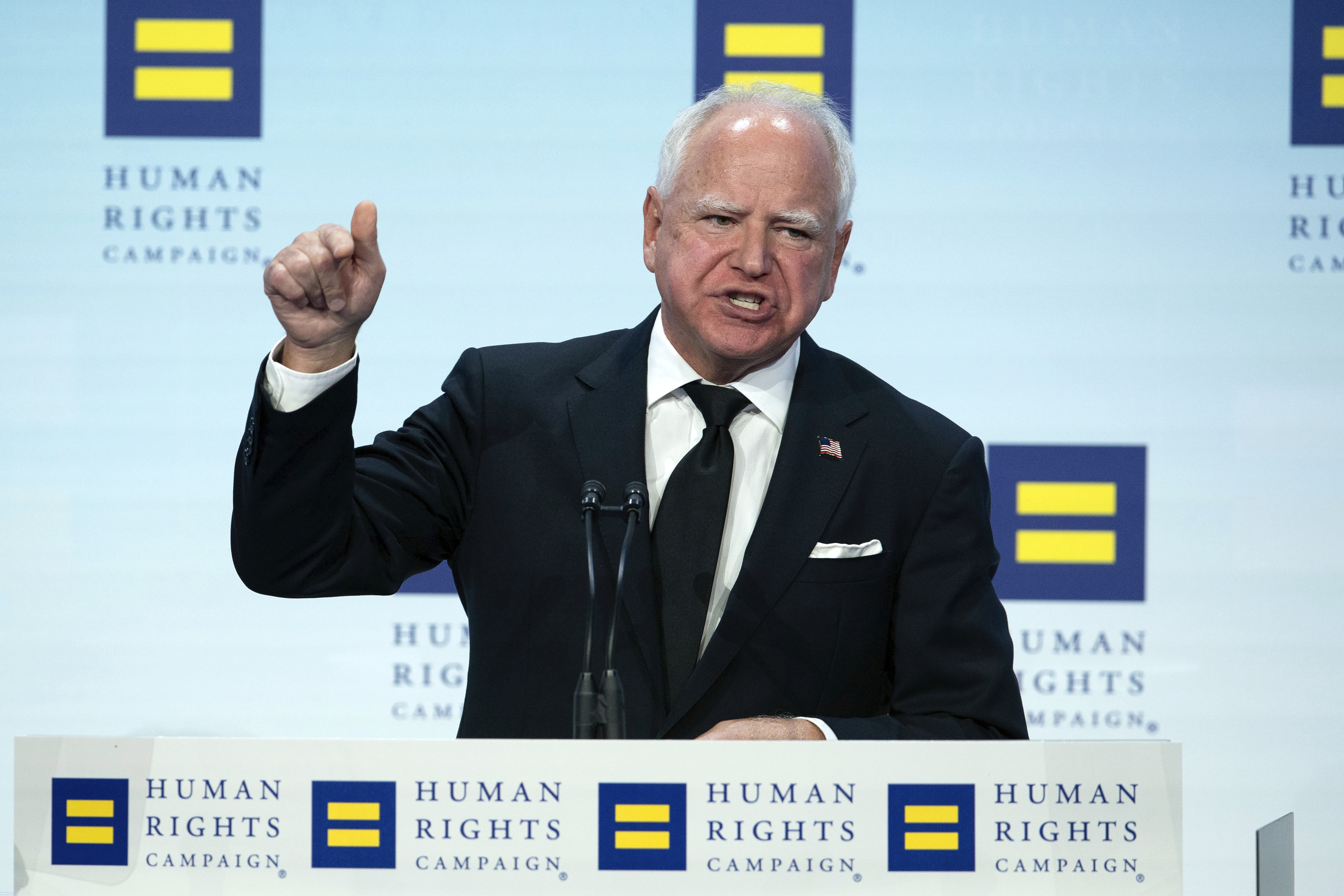 Walz touts Democratic record of defending LGBTQ+ rights, says Harris will advance cause if elected