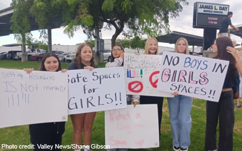 Female students demand locker room privacy in walkout