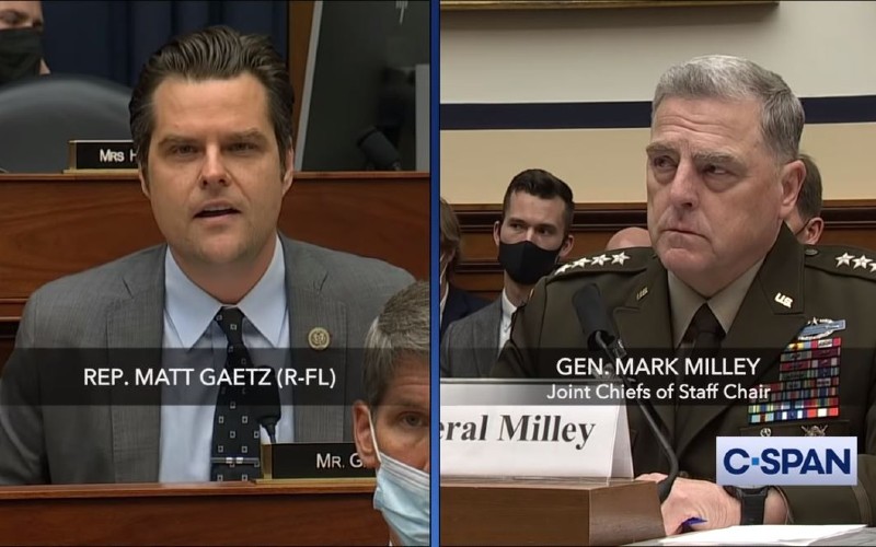 Gaetz gets riled, rips into military brass