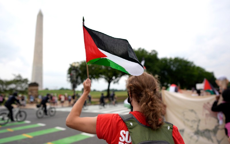 Sanitizing violent, flag-burning pro-Hamas protesters