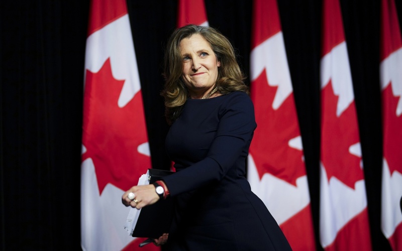 Ex-Finance Minister Chrystia Freeland is running to replace Trudeau as Canada's prime minister