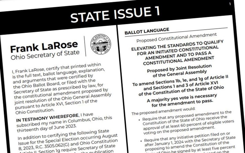 Leftwing groups pleading for 'no' vote on Issue 1 in Ohio