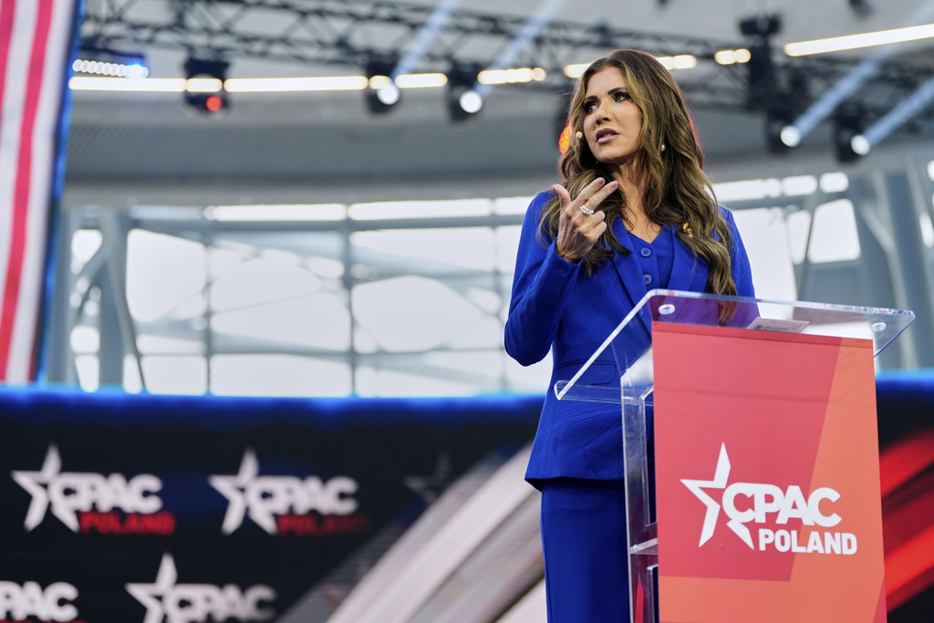 Noem urges Poles to elect Trump ally as CPAC holds its first meeting in Poland