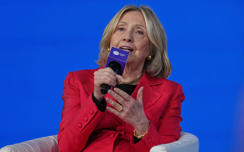 Hillary Clinton being deposed as part of the House investigation into Jeffrey Epstein