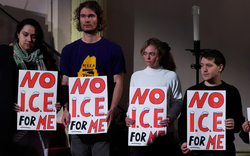 Protesters close schools and stores during a nationwide strike against Trump's immigration policies