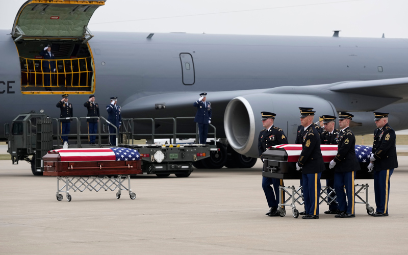 Two Iowa National Guard members killed in Syria return home on Christmas Eve