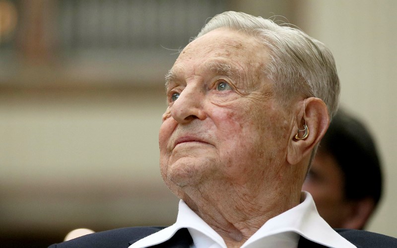 George Soros, fake philanthropist and destroyer of cities, passes flame thrower to son